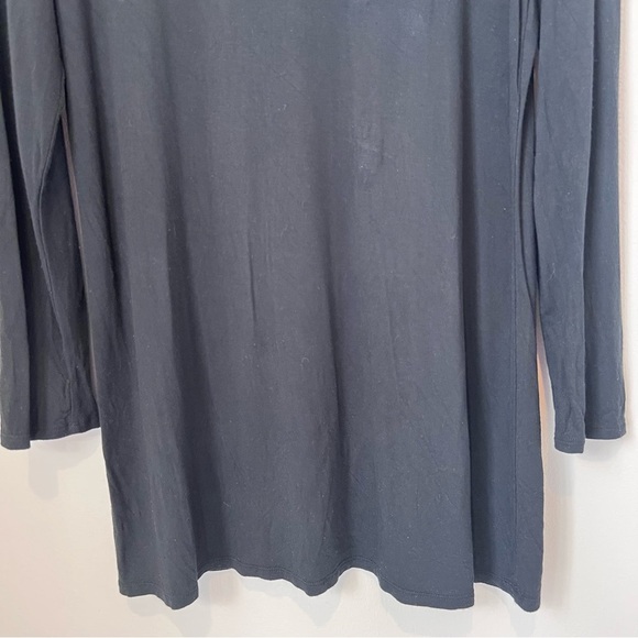 Soma Women's Black Super Soft Long Sleeve Tunic Top Shirt Neck Detail Medium - Picture 15 of 16